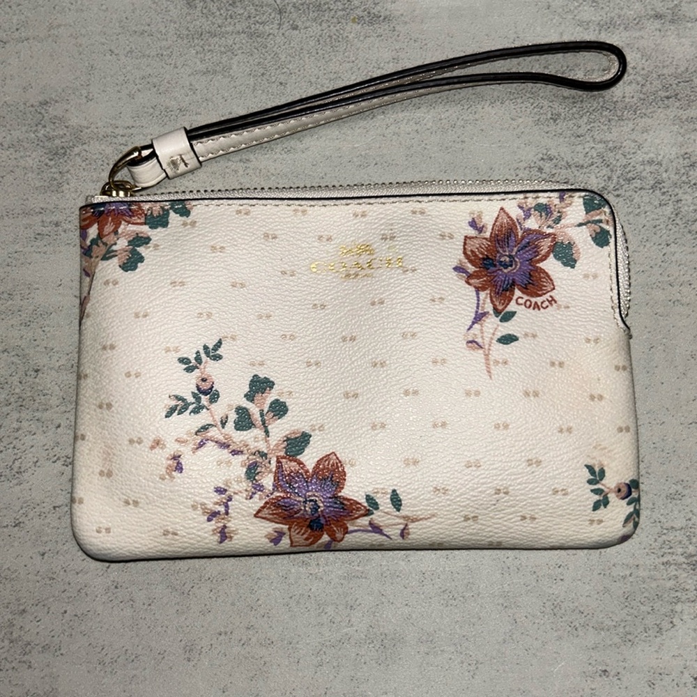 Coach Floral Wristlet